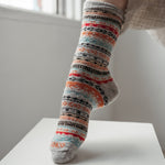 Alpaca Crew Socks - Multi-Grey-Socks-Balderson Village Cheese Store