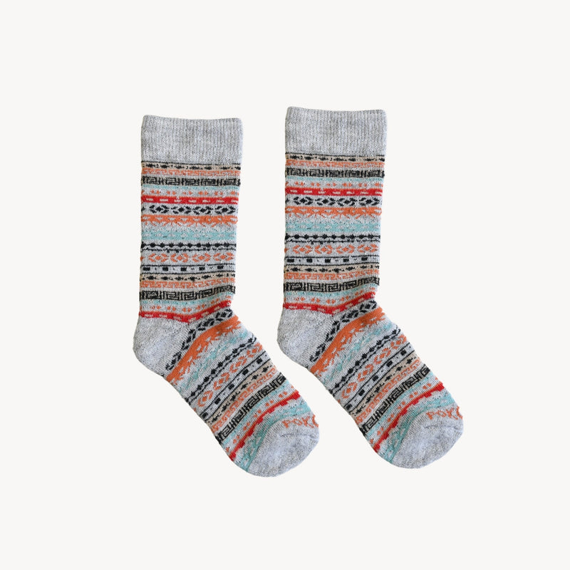 Alpaca Crew Socks - Multi-Grey-Socks-Balderson Village Cheese Store