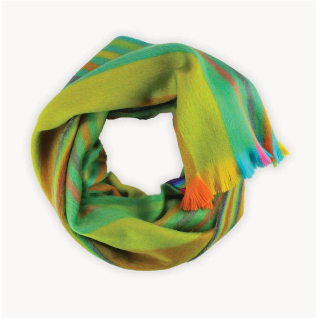 Alpaca Seamless Multi Stripe Scarf-Apparel & Accessories-Balderson Village Cheese Store