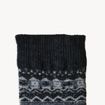 Alpaca Thick Print Socks - Grey Mosaic-Socks-Balderson Village Cheese Store