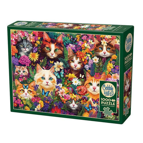 Blooming Whiskers Puzzle-Jigsaw Puzzles-Balderson Village Cheese Store