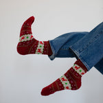 Holiday Stripe Alpaca Socks-Socks-Balderson Village Cheese Store