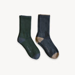 Pokoloko Heel Toe Socks - 2 Pack - Forest / Charcoal-Socks-Balderson Village Cheese Store