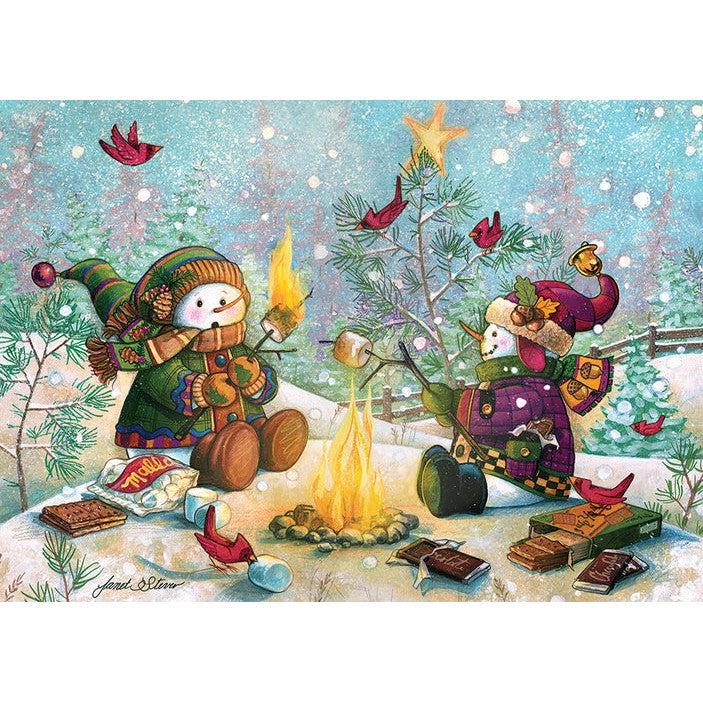 S'more Snowfall Tray Puzzle-Jigsaw Puzzles-Balderson Village Cheese Store