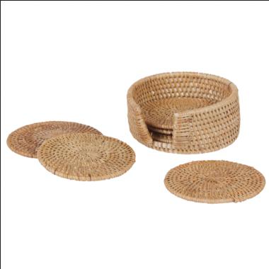 Set of 6 Pokoloko Rattan Coasters Balderson Village Cheese Store